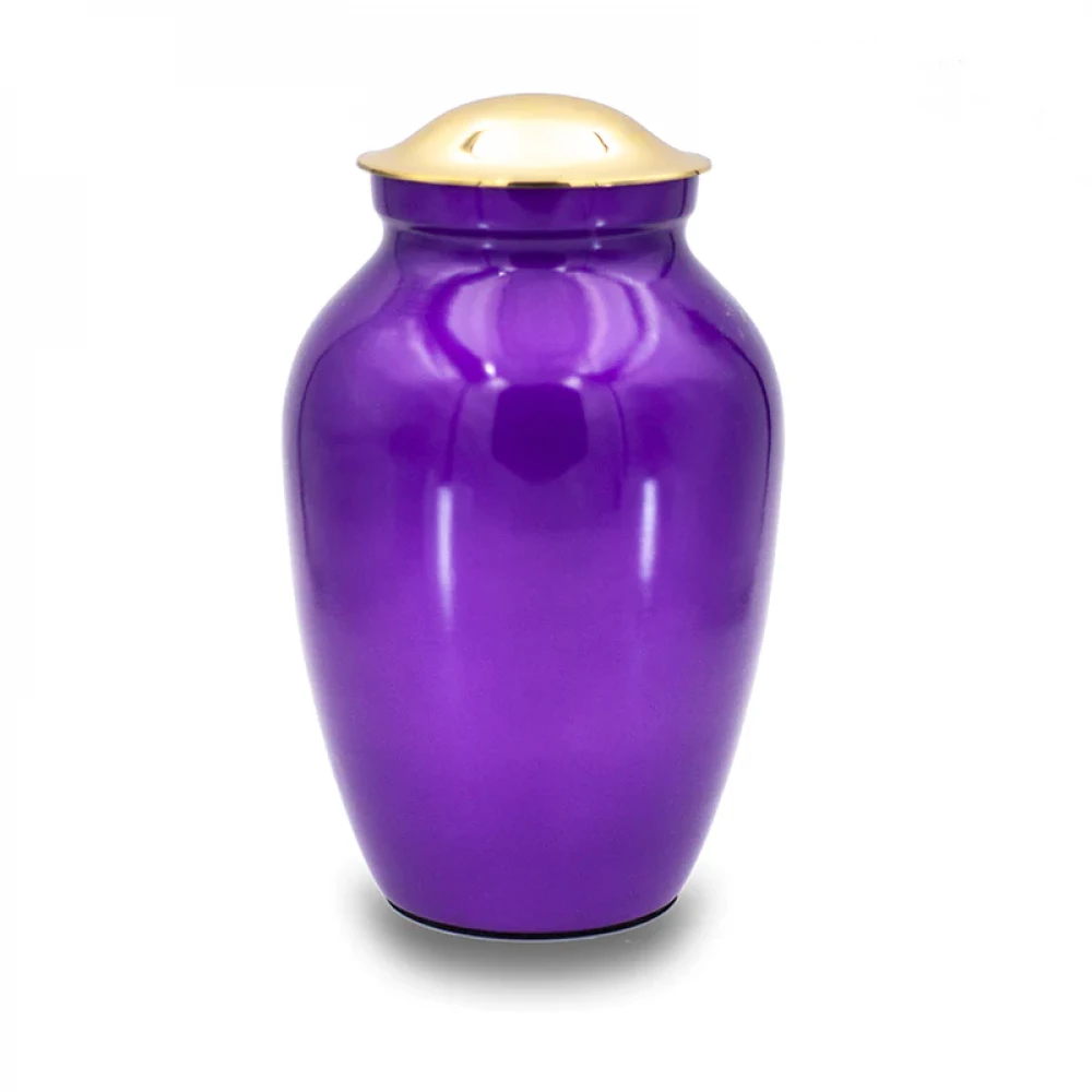 Max. Wt. Up to 125 lbs. Deep Purple Cremation Urn