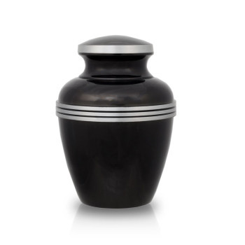 Max. Wt. Up to 85 lbs. Slate Banded Cremation Urn