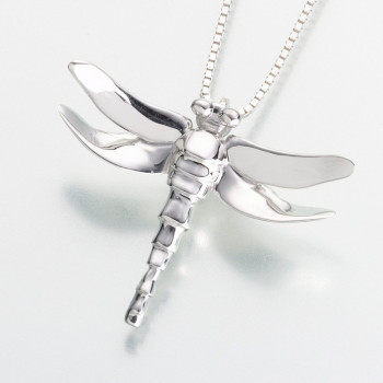 Sterling Silver Large Dragonfly Keepsake Pendant