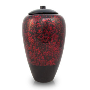 Max. Wt. Up to 200 lbs. Sustainable Bamboo Red Cremation Urn