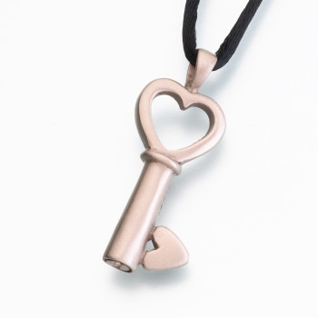 Bronze Key to My Heart Keepsake Pendant