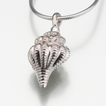 Sterling Silver Conch Shell Keepsake Pendant