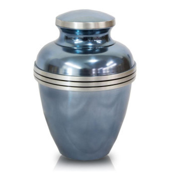 Max. Wt. Up to 200 lbs. Blue Banded Cremation Urn