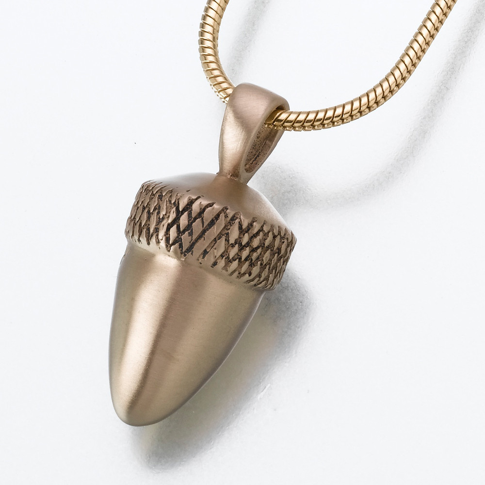 Bronze Acorn Keepsake Pendant