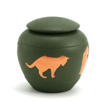 Pet’s Max. Wt. Up to 30 lbs. Fern Silhouette Cat Cremation Urn