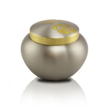 Pet's Max. Wt. Up to 25 lbs. Pewter Cremation Pet Urn