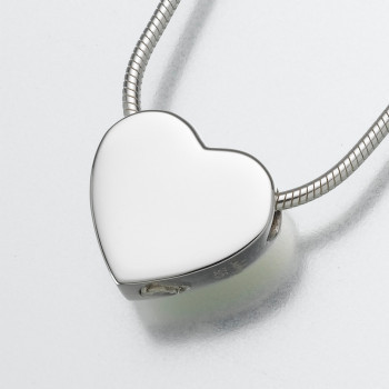 Sterling Silver Slide Heart Keepsake Pendant