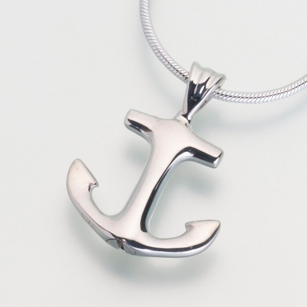 Sterling Silver Anchor Keepsake Pendant