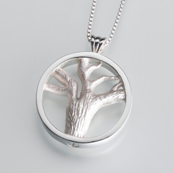 Sterling Silver Tree of Lives Keepsake Pendant