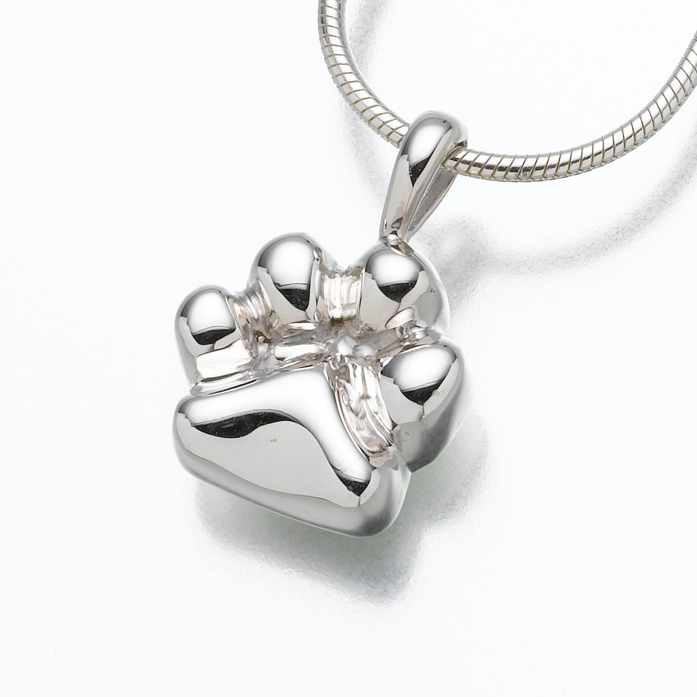 Sterling Silver Paw Keepsake Pendant