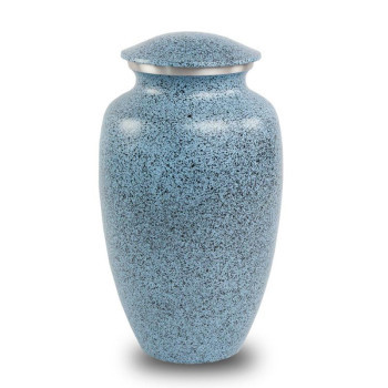 Max. Wt. Up to 200 lbs. Two-Tone Blue Cremation Urn