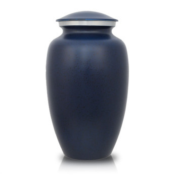 Max. Wt. Up to 200 lbs. Two-Tone Dark Blue Cremation Urn