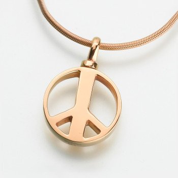 Gold Vermeil Peace Sign Keepsake Pendant