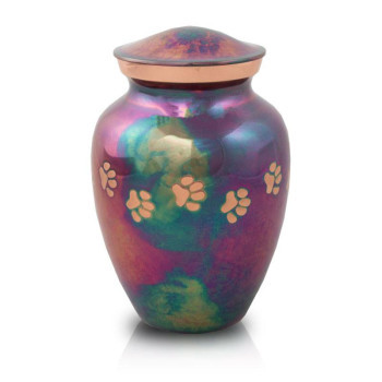 Pet’s Max. Wt. Up to 85 lbs. Raku Paw Cremation Urn