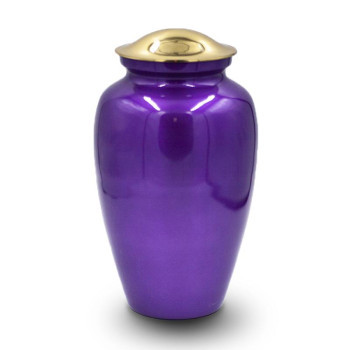 Max. Wt. Up to 200 lbs. Deep Purple Cremation Urn