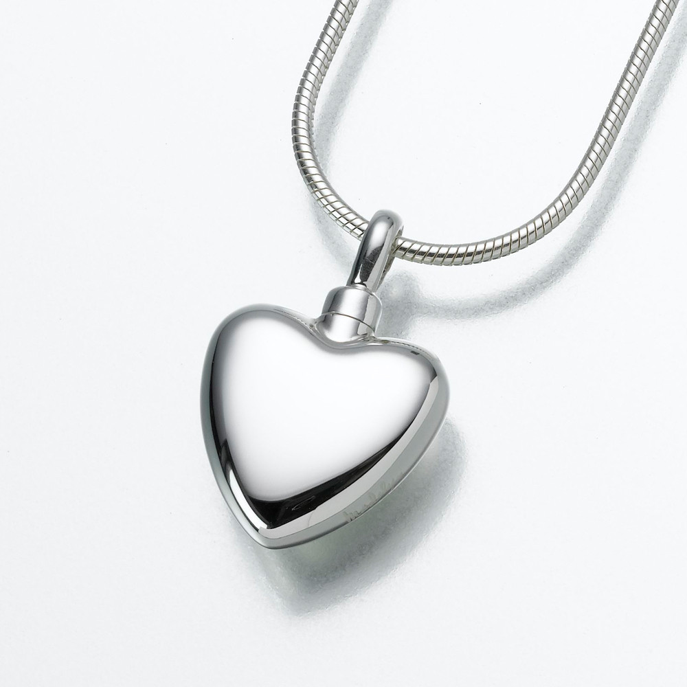 Sterling Silver Petite Heart Keepsake Pendant