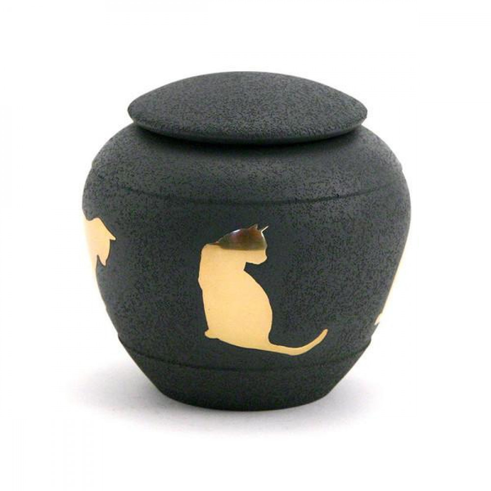 Pet's Max. Wt. Up to 30 lbs. Silhouette Cat Cremation Urn