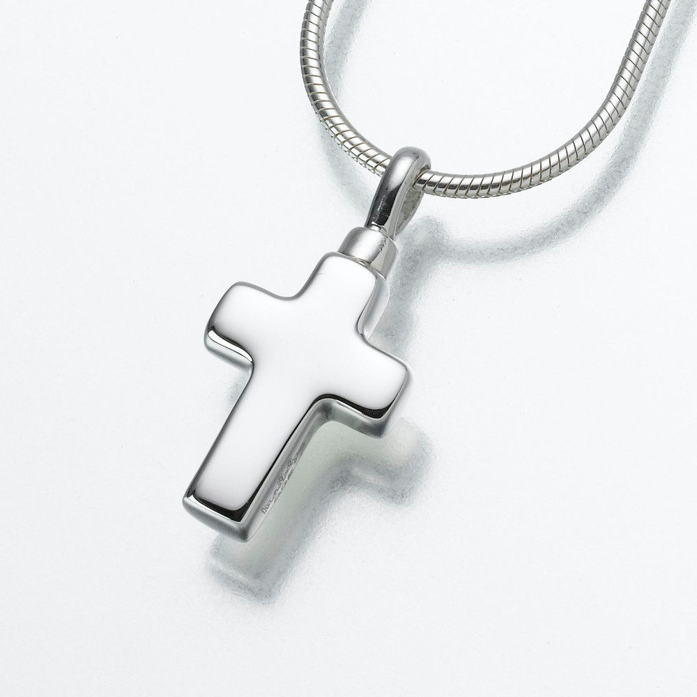 Sterling Silver Small Cross Keepsake Pendant