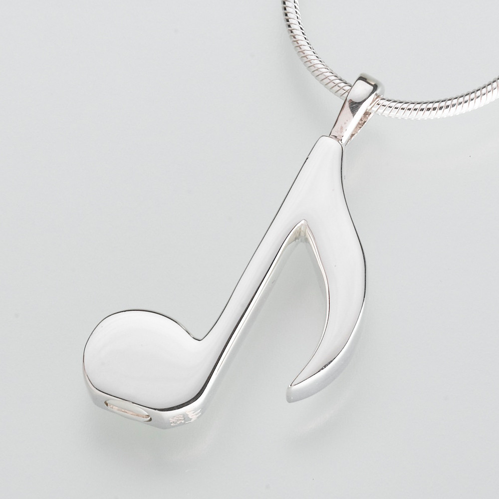 Sterling Silver Musical Note Keepsake Pendant