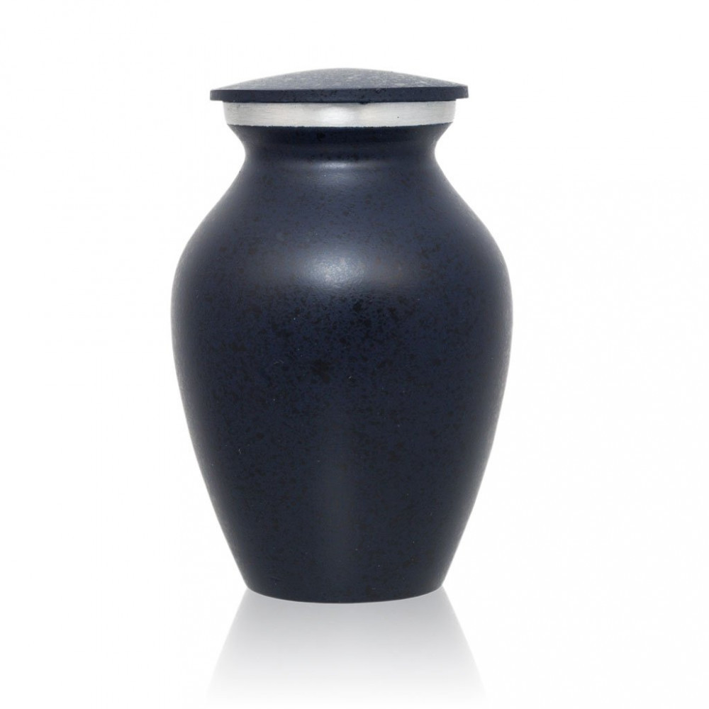 Max. Wt. Up to 3 lbs. Two-Tone Dark Blue Traditional Cremation Urn