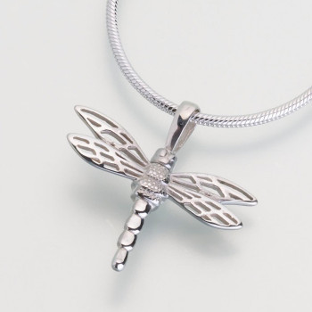 Sterling Silver Dragonfly Keepsake Pendant