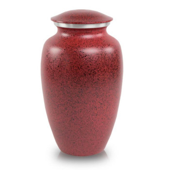 Max. Wt. Up to 200 lbs. Two-Tone Red Classic Cremation Urn