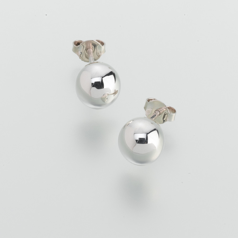 Sterling Silver Ball Keepsake Earring