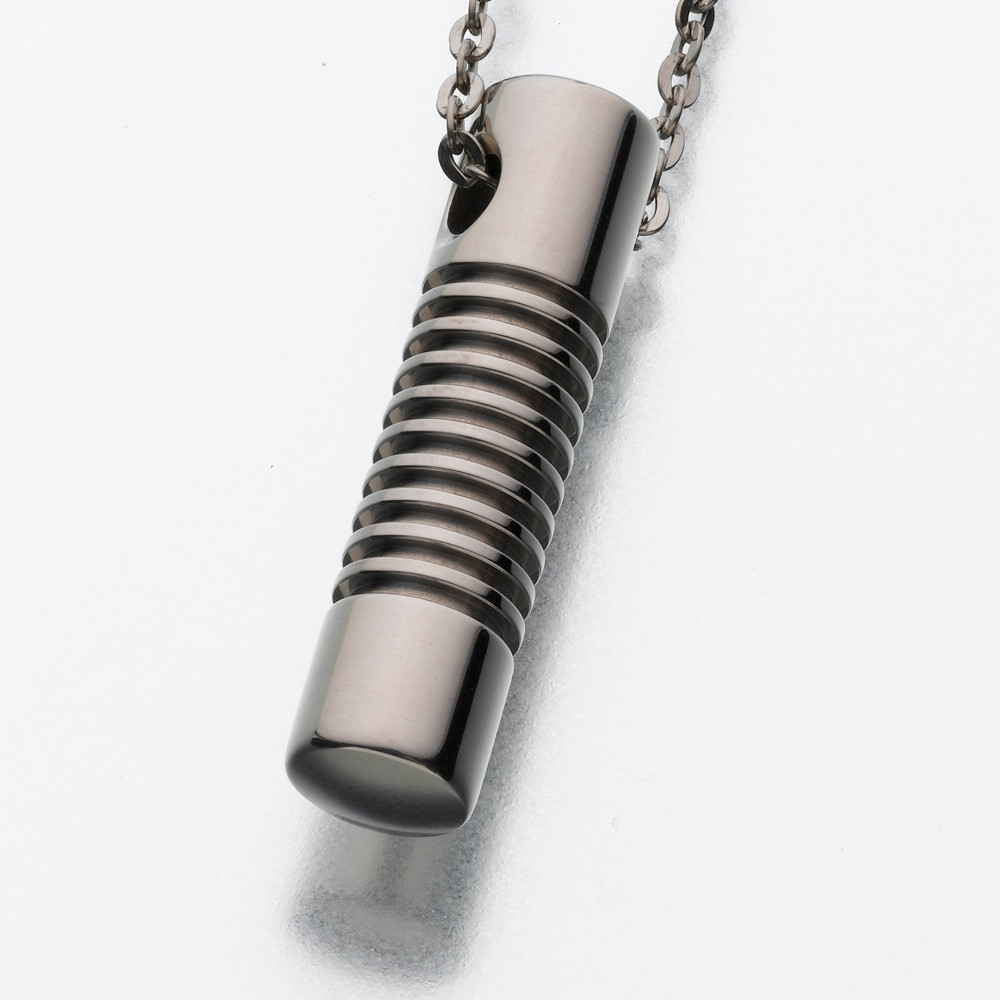 Titanium Cylinder Keepsake Pendant