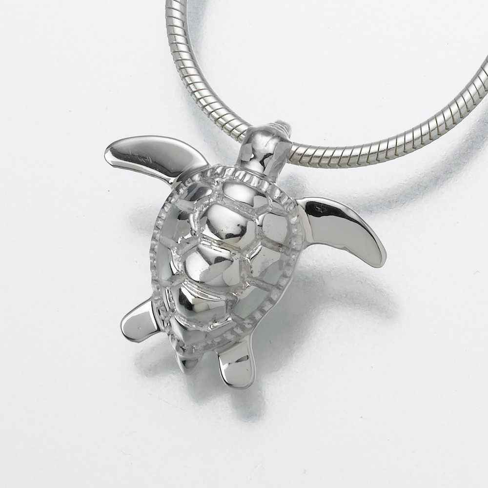 Sterling Silver Sea Turtle Keepsake Pendant