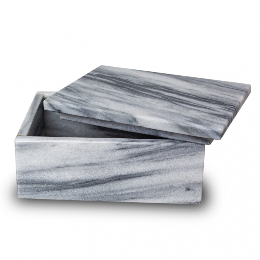 Max. Wt. Up to 16 lbs. Cloud Grey Marble Cremation Urn