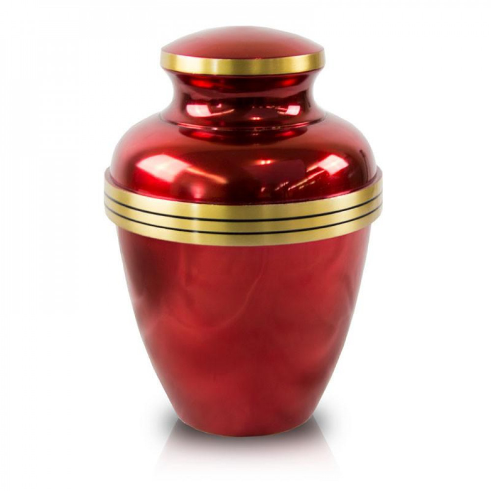 Max. Wt. Up to 200 lbs. Red Banded Cremation Urn